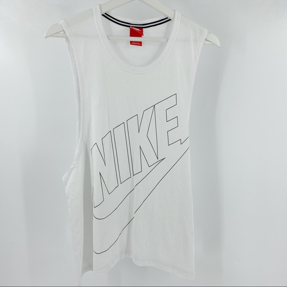 Nike Tops - Nike white oversize workout tank top